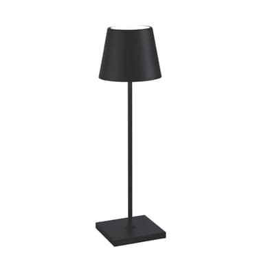 Zafferano, Poldina Pro Lampe, Kabellose, Wiederaufladbare Tischlampe mit Touch Control, Auch für den Außenbereich Geeignet, Dimmer, 2200-3000 K, Höhe 38 cm, Farbe Schwarz