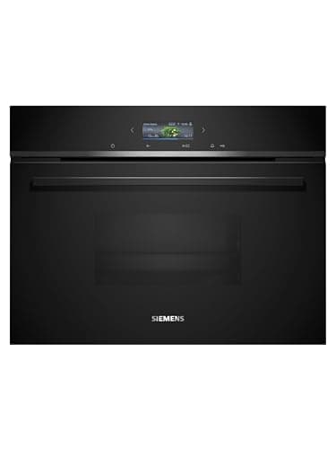 Siemens CD714GXB1, Smarter iQ700 Einbau-Dampfgarer, 60 x 45 cm, 1,3 L Wassertank, Regenerieren mit Dampf, Farb-Display, cookControl Automatikprogramme für beste Ergebnisse, Home Connect, Schwarz