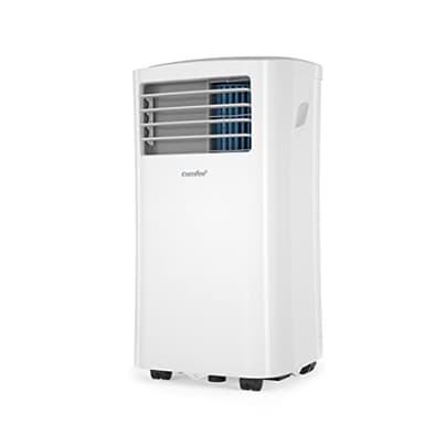 Comfee Mobiles Klimagerät MPPH-09CRN7, 3-in-1 Klimaanlage mit Abluftschlauch, Kühlen&Entfeuchten&Ventilieren, 9000 BTU, 2.6kW, für Räume ca. 80m³(31㎡), EEK A