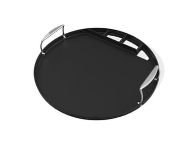 Weber Plancha Vollformat für 57 cm Holzkohlegrills - große Gusseisenfläche für Braten, Gemüse und Fisch – Schwarz (3400844)