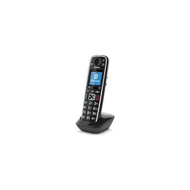 Gigaset E720HX - Kabelloses Mobilteil mit großen Tasten und großem Farbdisplay mit Hintergrundbeleuchtung und umfangreichen Funktionen zum Schutz vor unerwünschten Anrufen - schwarz