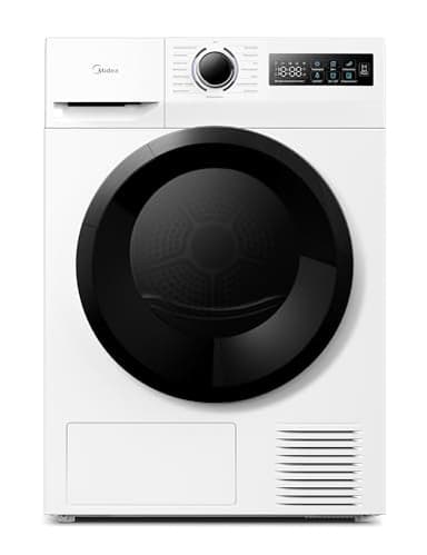 Midea MD11EH80BD Wärmepumpentrockner, 8 kg, Energieklasse D, Schnelltrocknen 35', HealthGuard, Sensor-Trocknung,Auffrischen,Knitterschutz, Auffrischen Wolle, Weiß