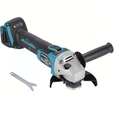 Akku Winkelschleifer 115mm für Makita 18V Akku (Ohne Akku), 6000 U/min, Bürstenloser Profi-Schleifer 3-stufige Regelung, Kabellos Schleifer mit Zusatzhandgriff für Trennen, Schleifen & Bürsten