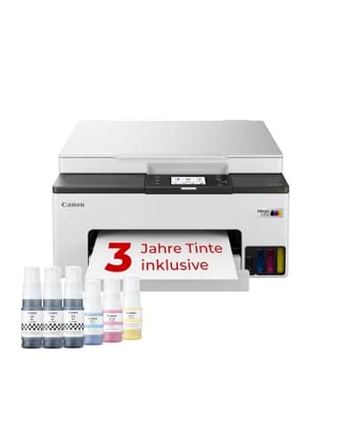 Canon MAXIFY GX1050 Tintenstrahldrucker 3-in-1 Multifunktionsdrucker MegaTank (Drucker, Scanner, Kopierer, WLAN, Cloud, Duplexdruck, 250 Blatt Kassette, Tintentank) Enthält 6 x Tintenflaschen