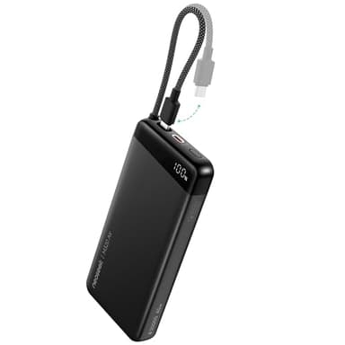 Neoseek Power Bank 45W, Ultra-Schlankes 20000mAh PowerBank Schnellladen mit Integriertem USB-C Kabel, Externe Handyakkus Kompatibel mit iPhone 17/16 Pro Max, Galaxy S25 /S24, iPad, Laptop und mehr