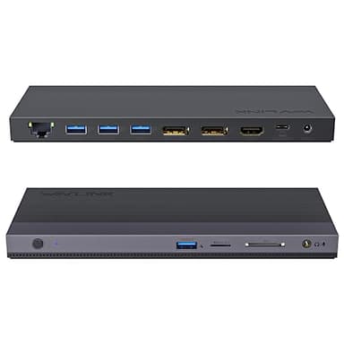 Wavlink USB C Docking Station Triple Display mit 100W Netzteil, USB C Dock Hub,13-IN-1 Triple Display Laptop Dock,100W Power Delivery, 2DP+HDMI, 4USB 3.0, Gigabit Ethernet, TF/SD Card Reader