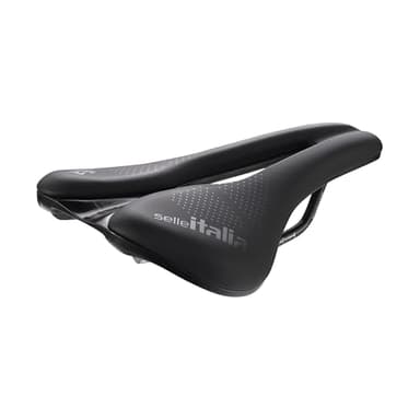 Selle Italia Novus Boost EVO Gravel TM Superflow – Gravel-Fahrradsattel, extra gepolstert, Superflow Aussparung, Mangan Rahmen – Größe L3, Schwarz
