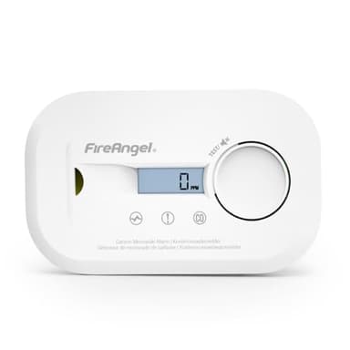 FireAngel FA6812 Kohlenmonoxid Melder, Tragbarer CO Melder mit LCD Anzeige – Mit 10-Jahres-Sensor - Für Zuhause, Reisen & Wohnwagen