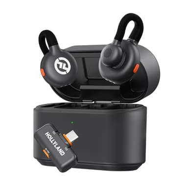 Hollyland Lark M2S Kabelloses Lavaliermikrofon mit USB-C-Stecker für iPhone 15/16 und Android, Titan-Clip, Plug-and-Play, Geräuschunterdrückung, 300 m Reichweite, 27 Stunden Akkulaufzeit für Vlogging