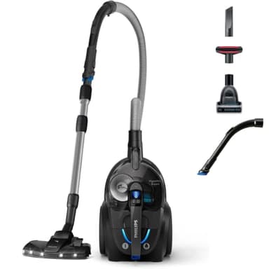 Philips PowerPro Expert 7000 Series (beutelloser Staubsauger, TriActive+ LED-Düse, Allergiefilter, 900 Watt) hochglanzschwarz - FC9747/09