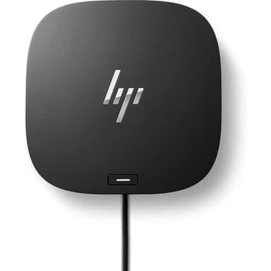 HP G5 Essential Dockingstation | USB-C | USB 3.0 | 2x 1.4 DisplayPorts | HDMI 2.0 | Audio | RJ-45 | Schwarz inklusive 120W Netzteil - 5YH26AV#ABB (Generalüberholt)