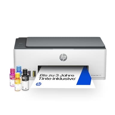 HP Smart Tank 5105 3-in-1 Multifunktionsdrucker (WLAN; Mobiles Drucken) – 3 Jahre Tinte inklusive, 3 Jahre Garantie, großer Tintentank, hohe Reichweite, Drucken in hoher Qualität