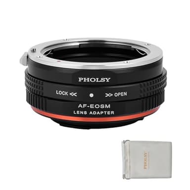 PHOLSY Kompatibel mit Sony A auf EF-M Objektivadapter für Sony A Minolta AF Objektivs und Canon EF-M (EOS M) Mount Kamera EOS M, M2, M3, M5, M6, M10, M50, M100, M200 Adapter mit dem Blendensteuerring