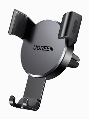 UGREEN Handyhalterung Auto Handy Halterung PKW Lüftung Schwerkraft Handy Autohalterung KFZ Handyhalter fürs Auto kompatibel mit iPhone 17 16 15 14 13 12Pro Max, Galaxy S23 Ultra S22 S21 (Schwarz)