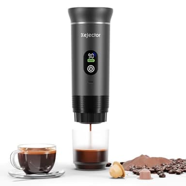 kejector Tragbare Espressomaschine mit Akku Kaffeemaschine, Espressomaschine für unterwegs, Nano Auto Kaffeemaschine, 3-IN-1 für gemahlenem Kaffee