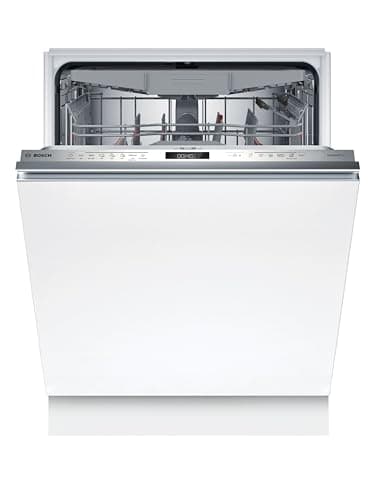 Bosch Geschirrspüler Vollintegriert 60 cm, Serie 6, Made in Germany, Green Collection, Besteckschublade, Automatisierte Startzeit, Extrem Leise, Oberkorb höhenverstellbar, Time Light, SMD6ECX21E