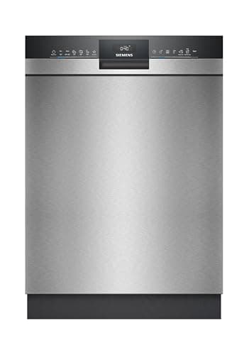 Siemens SN43ES27AE, iQ300, Smarter Unterbau Geschirrspüler 60 cm, Made in Germany, Besteckkorb, varioSpeed Plus, automatische Türöffnung, hohe Hygieneleistung, automatik Programme, Gebürsteter Stahl