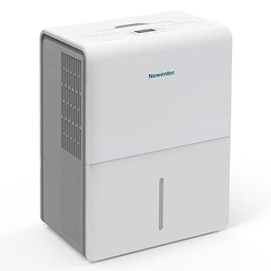Newentor Luftentfeuchter 25L/24h, Für 215m³/80m² Räume - 3 fache Geräuschreduktion - Stromsparender Chip - Einfache Bedienung - 10 J. Gar. - Mit 1M Ablaufschlauch&Abnehmbarem Filter, Timer