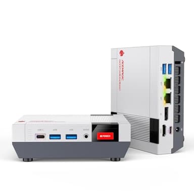 ACEMAGIC Retro X5 Mini Gaming PC, AMD Ryzen AI 9 HX 370 (65W TDP), 32GB DDR5 1TB NVMe SSD, Radeon 890M, AI NPU, USB4, WiFi 7, Bluetooth 5.4, Dual 2.5G LAN, Quad 4K Display, Retro-Design für Profis
