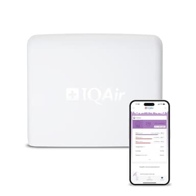 IQAir AirVisual Outdoor Luftqualitätsmonitor für außen - Luftqualität Messgerät & Feinstaubmessgerät mit PM2.5, PM10, AQI, Temperatur, Luftfeuchtigkeit, WLAN/Ethernet, Wetterfest. Made in Germany