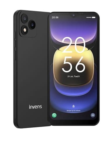 invens Note TK01 Android 4G Smartphone, 6,6" HD+ Display, 4250mAh Akku, 16MP Kamera, Dual SIM, 4+32GB/256GB, Gesichtserkennung, OTG/GPS Handy ohne Vertrag– Schwarz