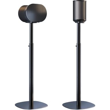 Höhenverstellbare Lautsprecherständer Kompatibel mit SONOS Era-100 und Era-300 - Bodenständer 74-99 cm, Dual-Mount Basis für platzsparende Platzierung, Max. Belastung 5 kg pro Ständer, 1 Paar, Schwarz