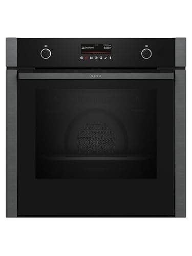 NEFF B6ACP7AG3, N 50, Einbau-Backofen mit Dampfunterstützung, Made in Germany, Slide and Hide, Air Fry, Pyrolyse mit Easy Clean, Kindersicherung, Circotherm, 60 x 60 cm, Graphite Grey