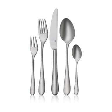 Merit Besteck-Set, 66-teiliges Set, 12 Personen, Ergonomisch, Cromargan protect, Spülmaschinenfest, Geschmiedete Klingen, Besteckbox 1140006311