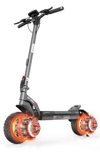 Doppelmotor E Scooter mit Straßenzulassung Max 80KM Reichweite,10 Zoll Offroad Reifen Elektroroller Erwachsene 48V 15Ah E-Roller mit Sechs komfortable Stoßdämpfer für Erwachsene bis 150 kg