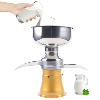 PBTERDTF Milchzentrifuge 30W Elektrische Milchseparator 50 L/h Milch Zentrifuge Sahneabscheider Zentrifuge Rahm Magermilch und Sahne Milch-Sahne-Separator für Kuhmilch und Ziegenmilch