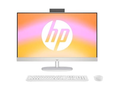 HP All-in-One Desktop-PC | 27" FHD Display | AMD Ryzen™ 5 7520U | 16 GB DDR5 RAM | 1 TB SSD | AMD Radeon™-Grafikeinheit | Windows 11 Home | Weiß