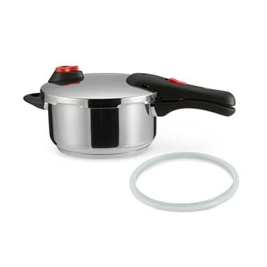 Amazon Basics Schnellkochtopf aus Edelstahl, induktionsgeeignet, 4 liter
