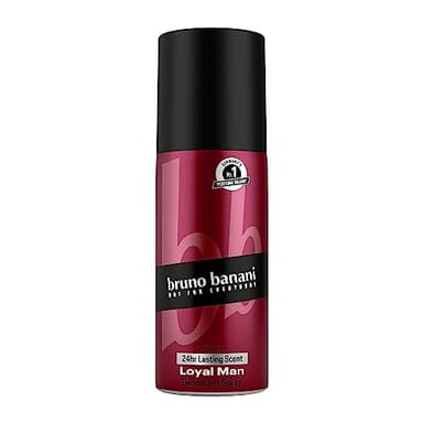 Bruno Banani Fragrance Loyal Man Deo Bodyspray, Körperspray mit aromatisch holzigem Herrenduft, 24 Stunde lang anhaltend, 150 ml (1er Pack)
