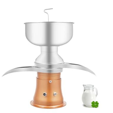 Milchseparator 42L/h, Elektrischer Rahmentrahmer 11000 U/min, 5L Milchbehälter, 30W Elektrische Milchzentrifuge Separator, 100-240V mit Transformator für Bauernhof & Zuhause