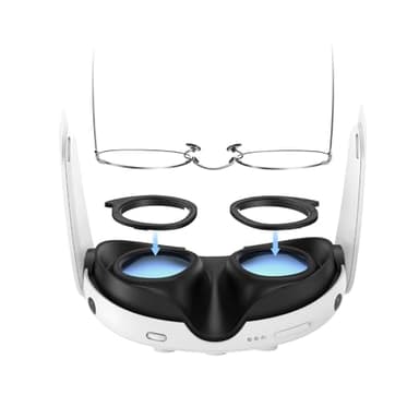 AMVR linsenschutz Kompatibel mit Meta/Oculus Quest 3 Zubehör, Brillenabstandshalter für Q3 Linsen, vr Brille