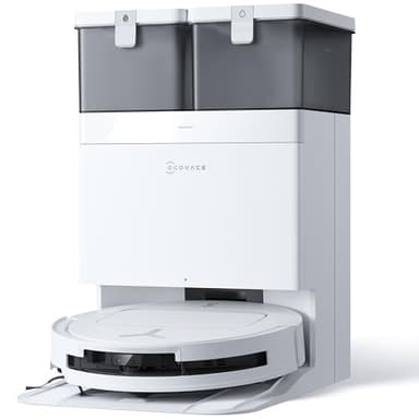 ECOVACS DEEBOT T50 Omni Saugroboter mit Wischfunktion,15.000 Pa, T30 Omni-Upgrade, Ausziehbare Seitenbürste und Mopp, ZeroTangle 2.0, Moppwäsche mit 75°C heißem Wasser, All-in-One Station
