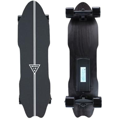 Elektro Skateboard, vierrädriges Longboard mit Zwei 400w nabenmotoren, wasserdichtes, stoßabsorbierendes Skateboard, maximale belastung 150kg, 40km/h Single-Drive-8km