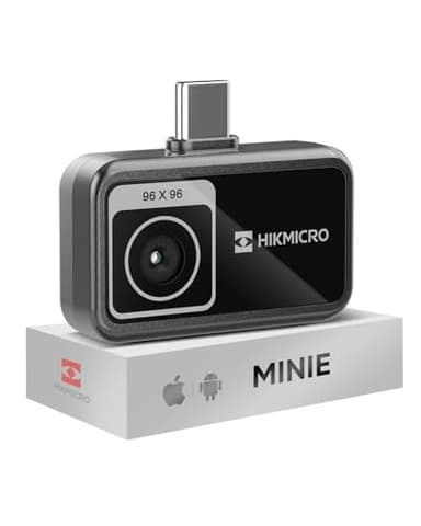 HIKMICRO Minie Wärmebildkamera - iOS/Android, 192×192 SuperIR Bildverbesserung, 25Hz, für Smartphone/Tablet, USB-C/Lightning(unterstützt iPhone 15/16/17) (Mini-E(Kein Zubehör))