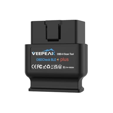 Veepeak OBDCheck BLE+ Bluetooth OBD II EOBD Diagnosegerät Adapter Stecker Auto Diagnose Scanner für iOS und Android