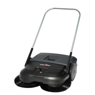 Steinbock Kehrmaschine Turbo manuell | 2-fache Schmutzaufnahme | 75 cm Kehrbreite | 2.900 m²/h Kehrleistung | 50 l Behälter | Anthrazitgrau | nasse/trockene Oberflächen | Handkehrmaschine