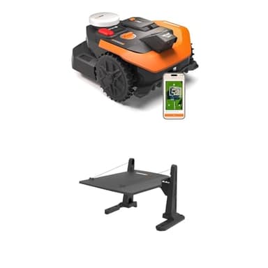 Worx Landroid Vision Cloud WR303E 2WD Mähroboter mit Garage, kabelloser Rasenmähroboter für bis zu 300 m², (KI-Hinderniserkennung, VSLAM + RTK-Cloud-Navigation, automatische Kartierung, App-Steuerung)