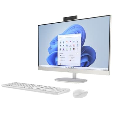 HP All-in-One Desktop-PC | 27" FHD Display | AMD Ryzen™ 7 7730U | 16 GB DDR4 RAM | 1 TB SSD | AMD Radeon™-Grafikeinheit | Windows 11 Home | Weiß