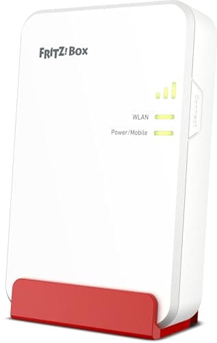 FRITZ!Box 6860 5G (Mobilfunk-Router mit bis zu 1.300 MBit/s in 5G/LTE, Wi-Fi 6 mit bis zu 3.000 MBit/s, Power over Ethernet (PoE+), staub- und spritzwassergeschütztes Gehäuse, DECT-Basis)