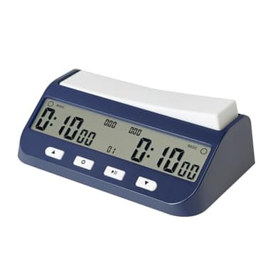 MOSTRUST Digitale Schachuhr-Timer, 5-in-1 Multifunktions-tragbare wettkampfspezifische Schachuhr, professioneller Brettspiel-Timer mit Bonus & Verzögerung, Countdown-Hoch-EIN-AUS-Alarm