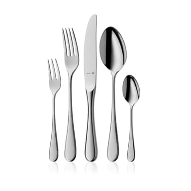 WMF Kent Plus Besteck Set 12 Personen, 66 teilig, 60 Teile mit Servierbesteck, Hohlheftmesser, Cromargan protect poliert, kratzbeständig, spülmaschinenfest