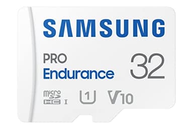 Samsung PRO Endurance microSD-Karte + SD-Adapter, 32 GB, Für Videoüberwachungssysteme, Dashcams und Bodycams,UHS-I U3, Full HD & 4K UHD, 100 MB/s Lesen, 40 MB/s Schreiben, MB-MJ32KA/EU