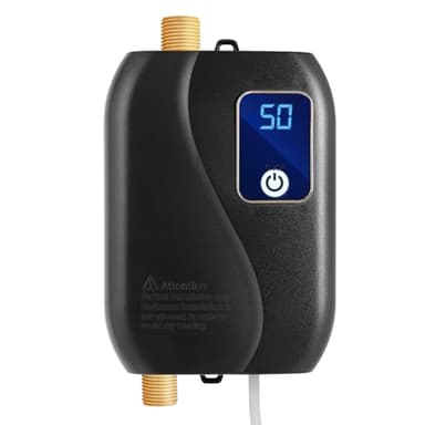 Mini Durchlauferhitzer, 3500W 230V Untertischspeicher, Elektrische Durchlauferhitzer Klein mit LED-Display, Durchlauferhitzer Küche, für Dusche Küche, Handwaschbecken, Druckfest[Energieklasse A]