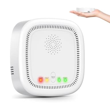 Yeerain Gasmelder mit 100% Batteriebetrieben, Gaswarner für Haus Wohnmobil, Gaswarner für Erdgas LPG Methan Propan, Mit Akustischem Optischem Alarm (Batterien Nicht Enthalten)