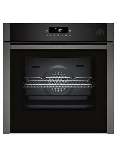 NEFF B6AVJ7AG3, N 50, Einbau-Backofen mit Dampfunterstützung, 60 x 60 cm, Made in Germany, Pyrolyse & Easy Clean Selbstreinigung, Air Fry samt Blech, Versenkbare Tür, Backautomatik