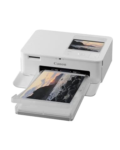Canon SELPHY CP1500 Mini Fotodrucker mobil tragbar unterwegs (bis Postkartengröße 10x15cm, WLAN, Handy, kabellos, Thermosublimation, App, farbstabil 100 Jahre) weiß [ohne Farbband/Papier, ohne Akku]